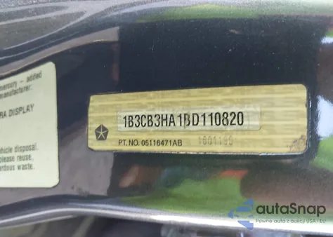 2011 Dodge Caliber Mainstreet from USA, damaged, VIN 1B3CB3HA1BD110820